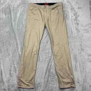 Guess Straight Leg Chino‎ Pants Mens 34x32 Khaki Skater Outdoor Five Pockets